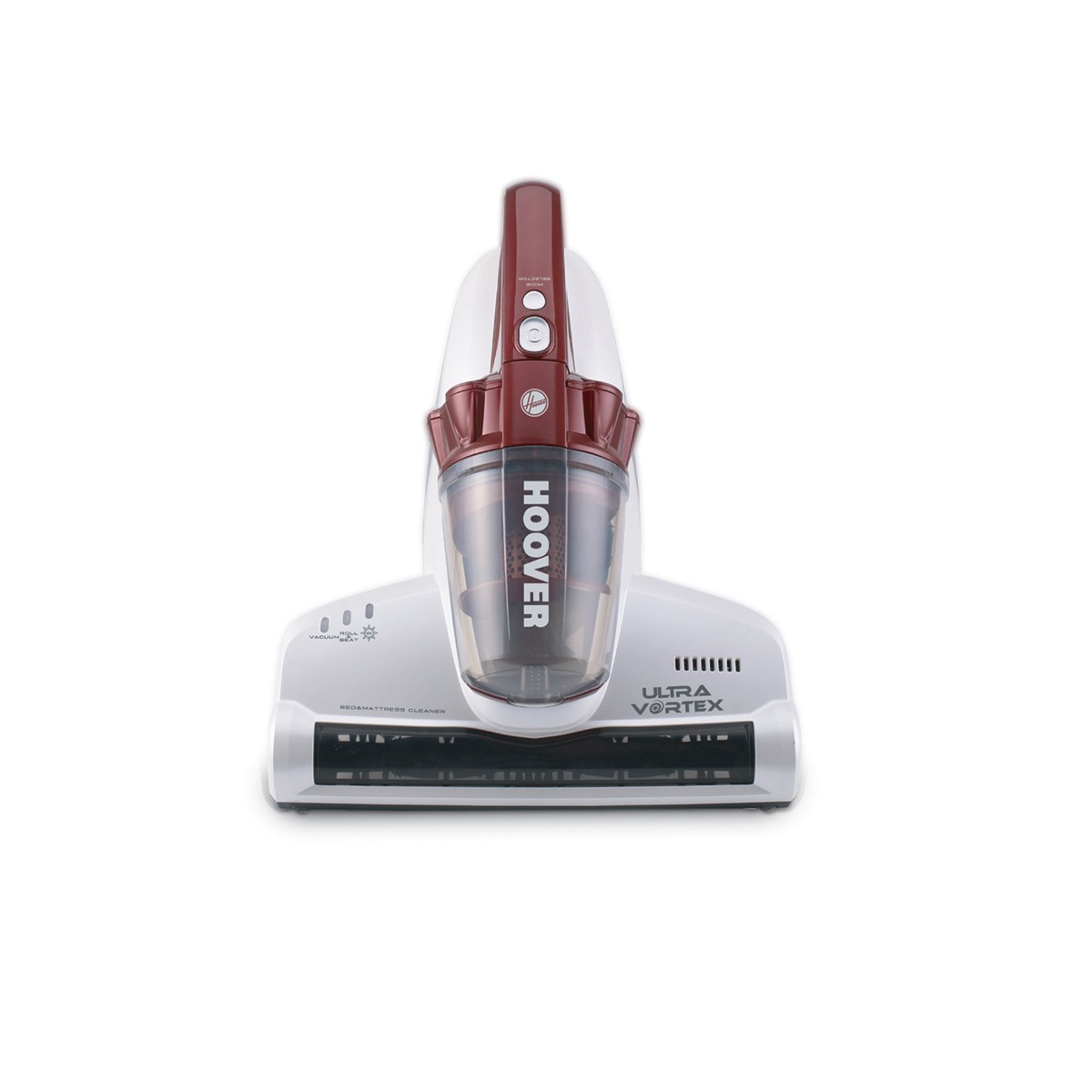 Hoover Ultra Vortex MBC500UV 011 Battimaterasso con Luce UV-C, 500W, 0,3 L,  Antiacaro, Antibatterica, Rimuove Allergeni e Polvere, 3 Programmi, Rosso