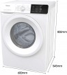 Lavatrice Libera installazione  Hisense WFGE80141VM 8kg. 1400g. Classe Energetica B 54,5 Cm Inverter