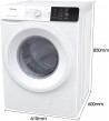 Lavatrice Libera installazione Hisense WFGE90141VM 9kg. 1400g. Classe Energetica B 54 ,5 Cm Inverter