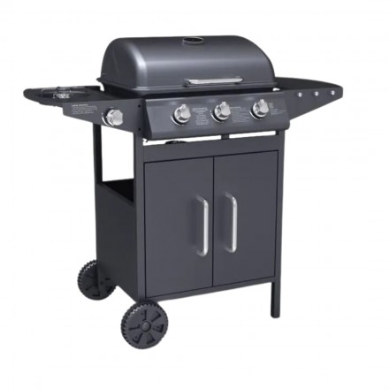 Barbecue A Gas Pyramidea BBQ3PL1 3 Fuochi Potenza 2.9 KW + 1 Laterale Potenza 2.5 KW