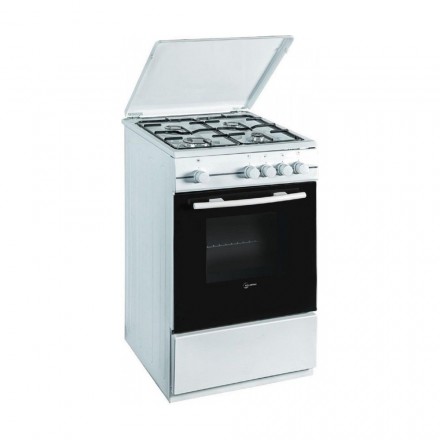 Cucina A Gas Atlantic ATGC55 Con Forno a Gas 50X50 CM Potenza 2100 Watt Fuochi 4 Colore Bianco