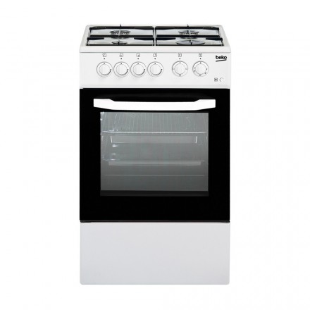 Cucina A Gas Beko CSS42014FW Con Forno Elettrico 50X50 CM Potenza 7500 Watt Fuochi 4 Colore Bianco