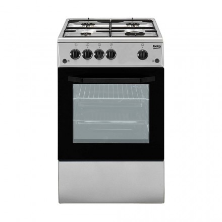 Cucina A Gas Beko CSS42014FS Con Elettrico Elettrico 50x50 CM Potenza 7500 Watt Fuochi 4 Colore Silver