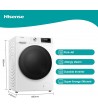 Lavatrice Hisense WFQA1014EVJM Capacità 10 Kg Motore Inverter 1400 Giri Classe Energetica A