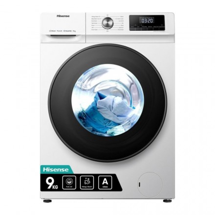 Lavatrice Hisense WFQA9014EVJM Capacità 9 Kg Motore Inverter 1400 Giri Classe Energetica A