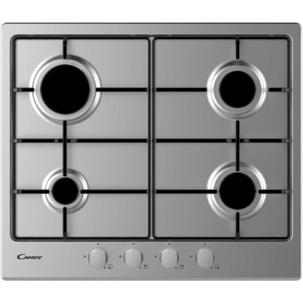 Candy Piano Cottura CHW6BRX 4 Fuochi A Gas Colore Acciaio Inox