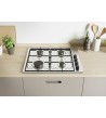 Candy piano cottura CHW6LBX 4 fuochi a Gas Larghezza 60 cm Colore Inox