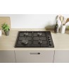 Candy piano cottura CHW6LBB 4 fuochi a Gas Larghezza 60 cm Colore Nero