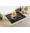 Candy piano cottura CHW6LBB 4 fuochi a Gas Larghezza 60 cm Colore Nero