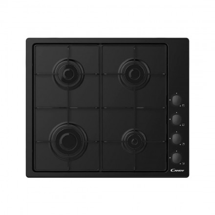 Candy piano cottura CHW6LBB 4 fuochi a Gas Larghezza 60 cm Colore Nero