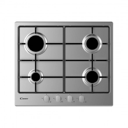 Candy Piano Cottura CHW6BRX 4 Fuochi A Gas Colore Acciaio Inox