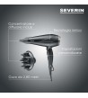 Severin Asciugacapelli HT0167 Potenza 2300 Watt Motore CA Colore Nero
