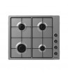 ZEROWATT Piano Cottura ZHW6LCX/1 4 Fuochi a Gas con Controlli Laterali Lunghezza 60 Cm Colore Inox