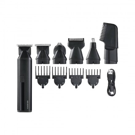 SEVERIN Rasoio HS 0710 Multifunzione 6 In 1 Colore Nero Ricaricabile