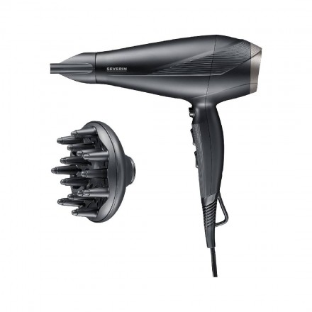 SEVERIN Asciugacapelli HT0167 Potenza 2300 Watt Motore CA Colore Nero