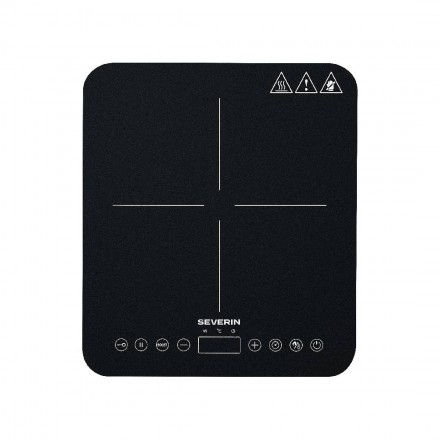 SEVERIN Fornello Elettrico KP1025 Potenza 2000 Watt 1 Piastra A Induzione Vetroceramica Colore Nero