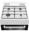 BEKO Cucina FBE62011WC Forno Ventilato Multifunzione 4 Fuochi Classe A Bianca Libera Installazione