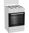 BEKO Cucina Con Forno A Gas FBG62010DW 4 Fuochi Classe A Bianca Libera Installazione
