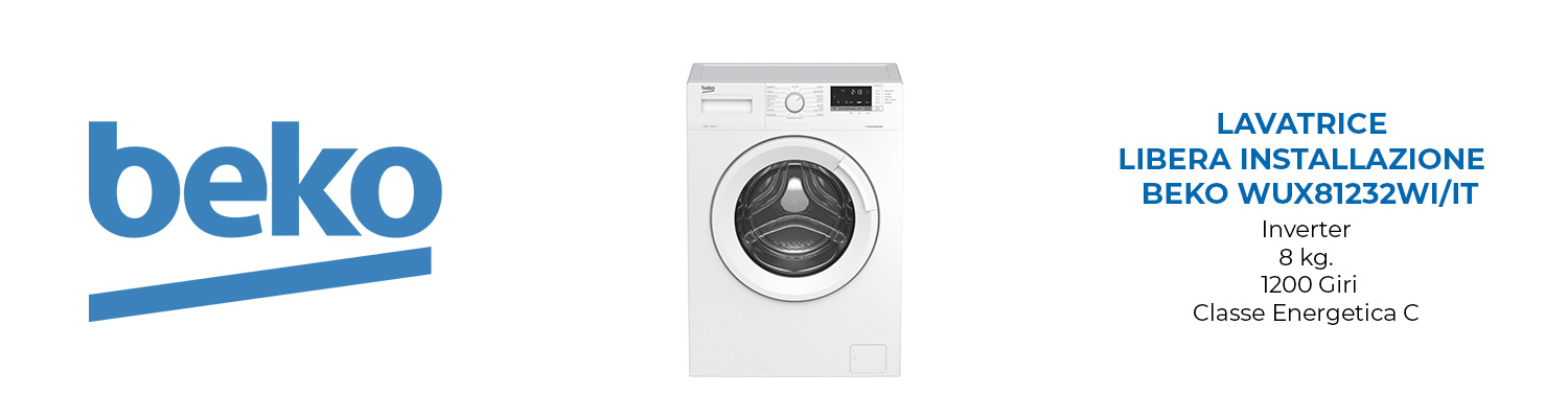 Beko WUX81282WI/IT lavadora Carga frontal 8 kg 1200 RPM Blanco