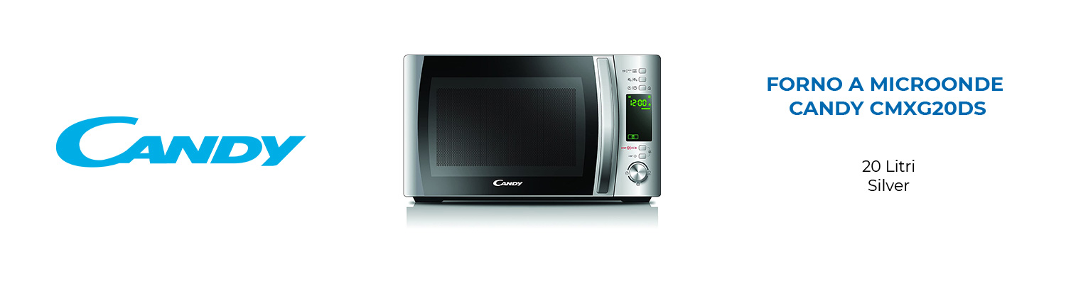 Forno a Microonde Candy CMXG20DS 20 Litri Silver - Mondo Elettrodomestici