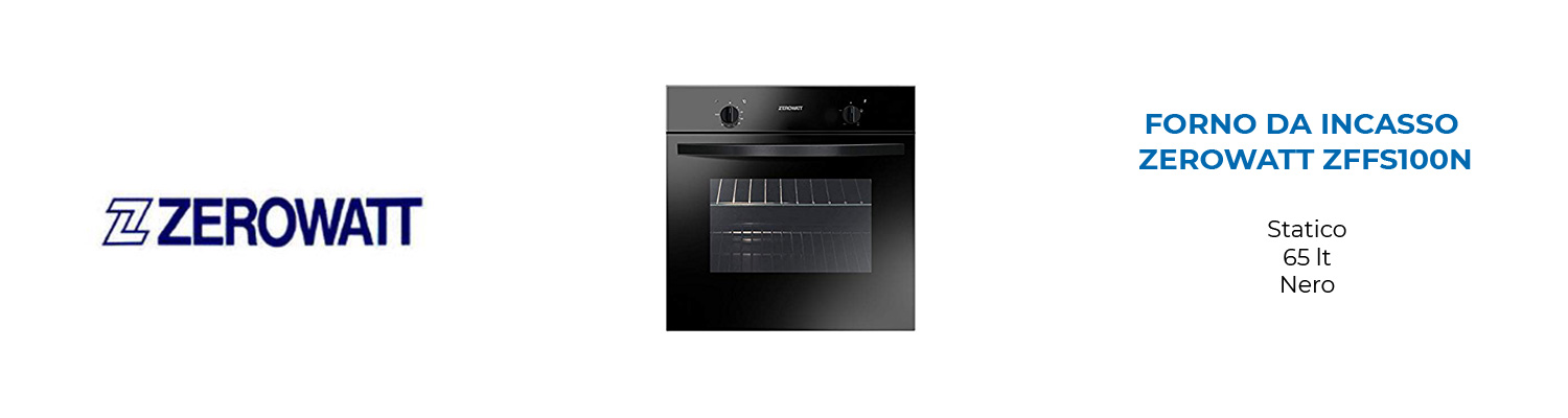 Forno da Incasso Zerowatt ZFFS100N Statico Colore Nero - Mondo  Elettrodomestici