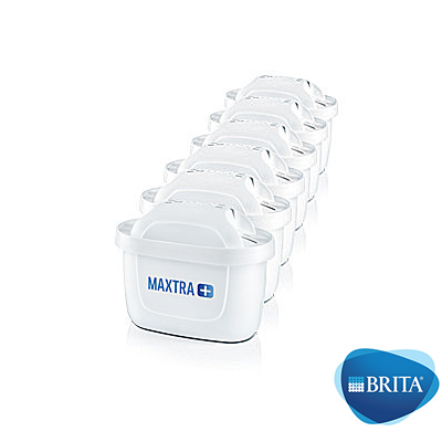 Brita Maxtra Confezione Filtri per Caraffa, Plastica, Bianco, 6 Filtri
