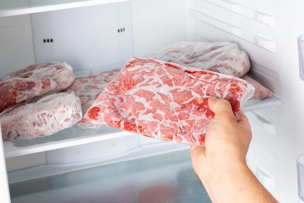 carne in congelatore
