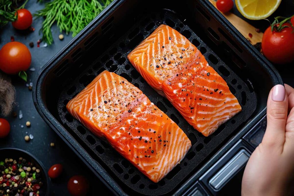 salmone nella friggitrice ad aria