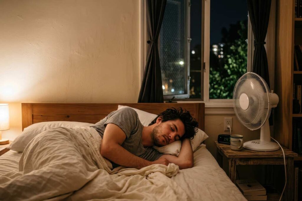 ventilatore acceso tutta la notte