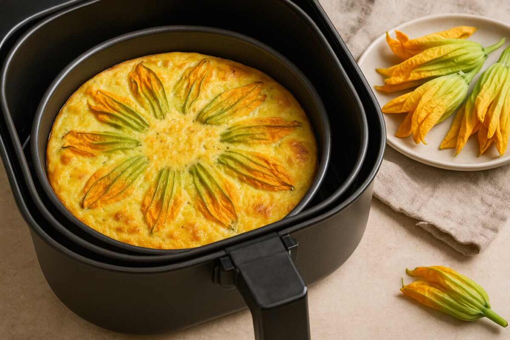 frittata con fiori di zucca in friggitrice ad aria frittata con fiori di zucca in friggitrice ad aria