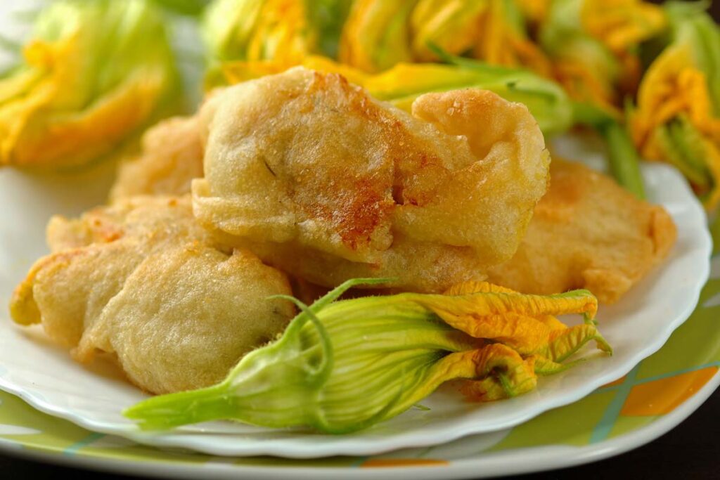 frittelle di fiori di zucca frittelle di fiori di zucca
