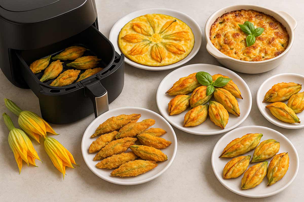 5 ricette di fiori di zucca in friggitrice ad aria + 1 bonus