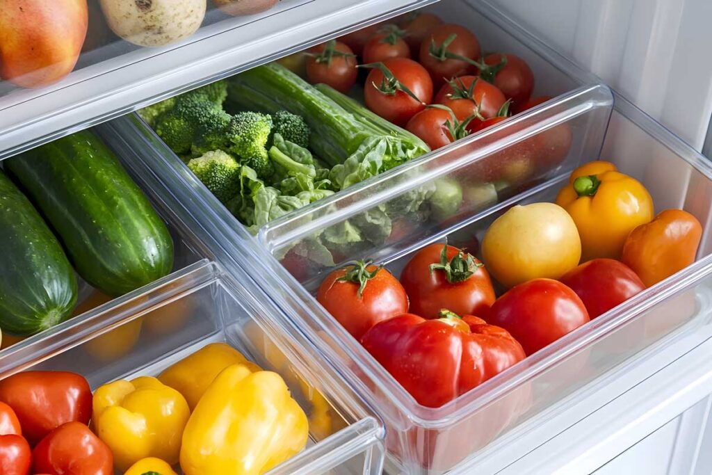 frutta e verdura in frigo