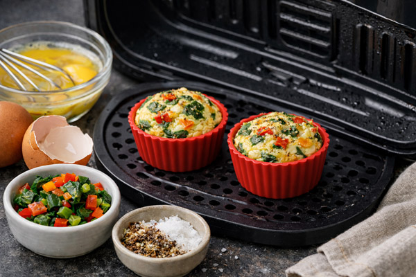 Muffin salati uova e verdure