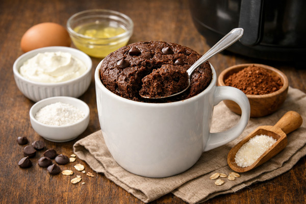 Mug cake proteico in tazza