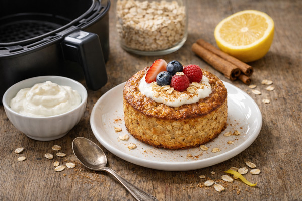 Tortino fit yogurt greco e avena