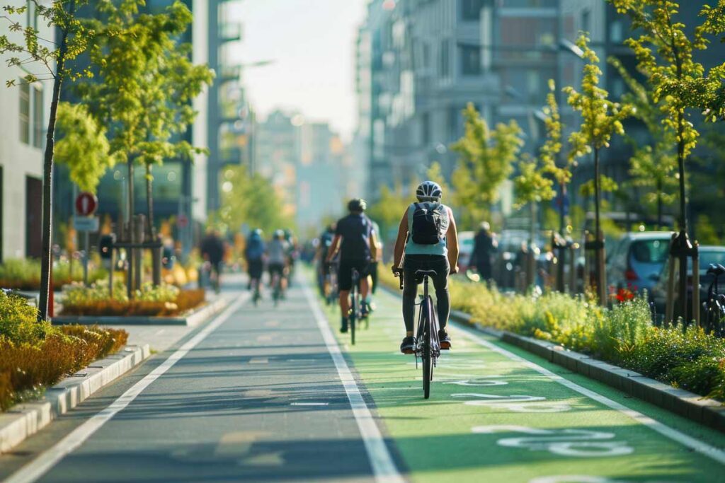 pista ciclabile per bici elettrica