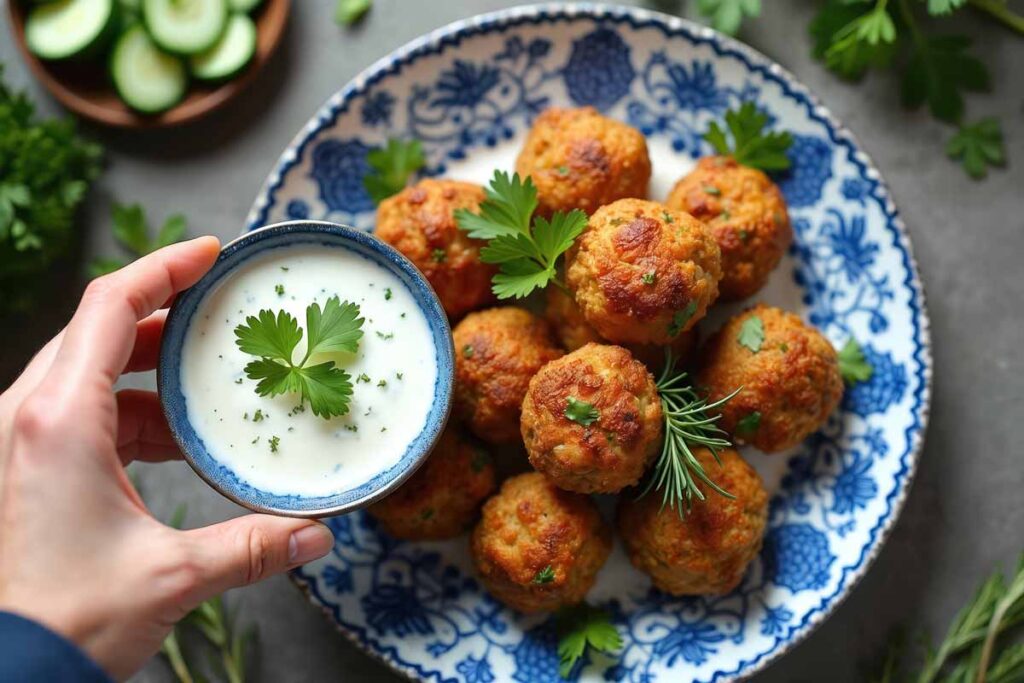 polpette di pollo in friggitrice ad aria